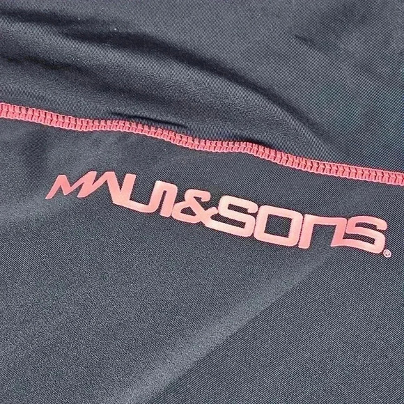 NWT NOS Maui And Sons Rash guard SPF 50+ Swim shirt # RG 102 black&red Large - Picture 3 of 7
